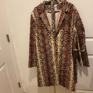 Faux leather snakeskin Jacket